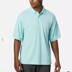 Columbia Men’s Large PFG Perfect Cast Polo short sleeve color is Gulf Stream
